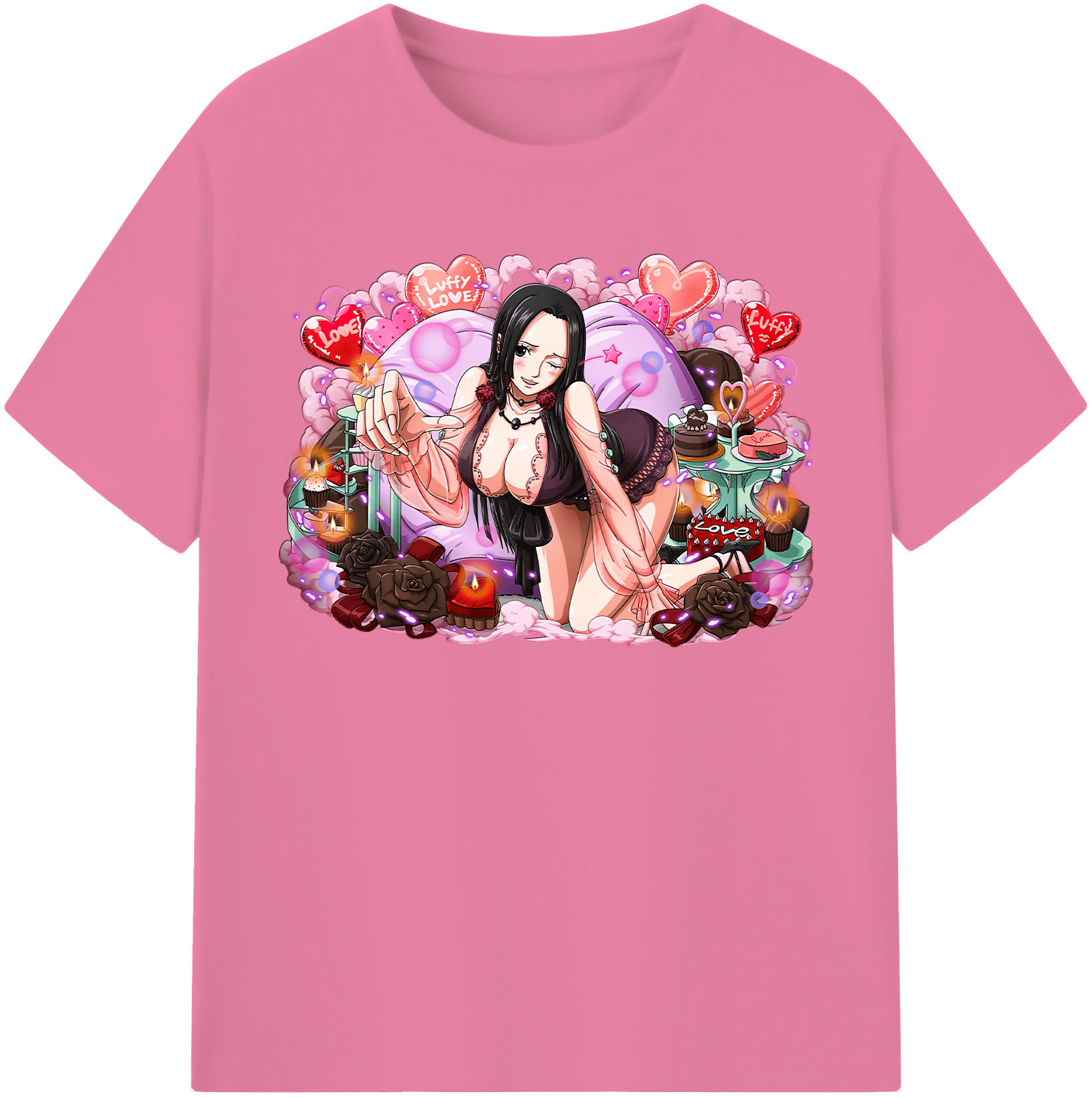 ワンピース ボア・ハンコック ONE PIECE Boa·Hancock 綿100％半袖Tシャツ（フロントプリント）